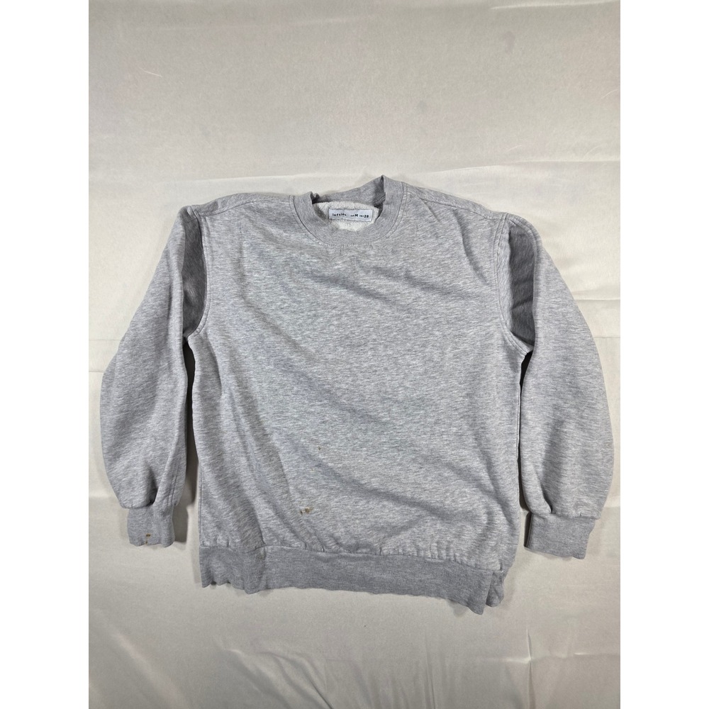 Lefties Mens Heather Grey Crew Neck Fleece Pullover Sweatshirt Size Medium